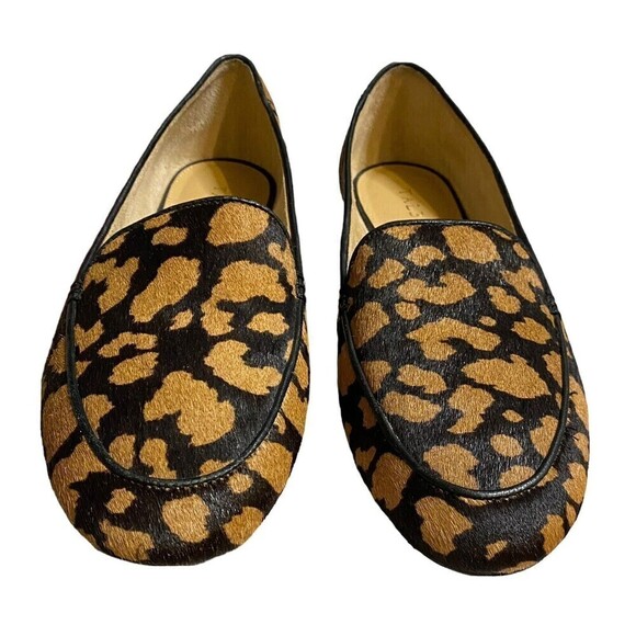 Talbots Ryan Loafer Flat Size 9M Leopard Cheetah Print Piping Great Cond… - Picture 1 of 9